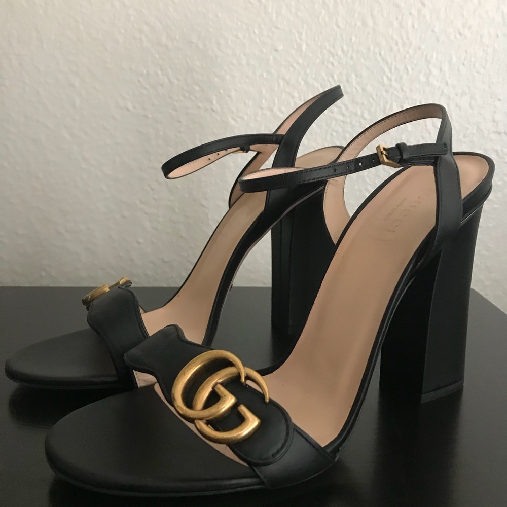 Gucci Double G Heeled Sandals Size: 40